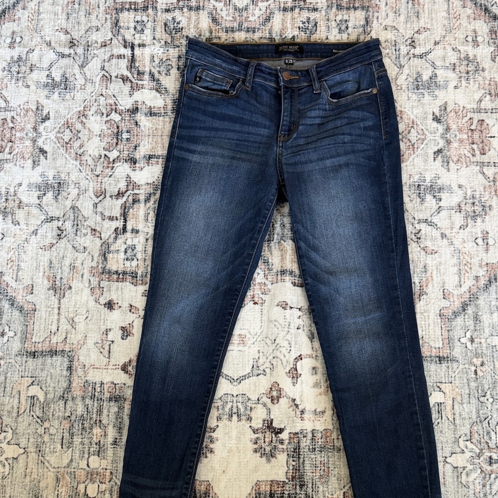 Judy Blue Dark Wash Skinny Jeans size 9 relaxed fit